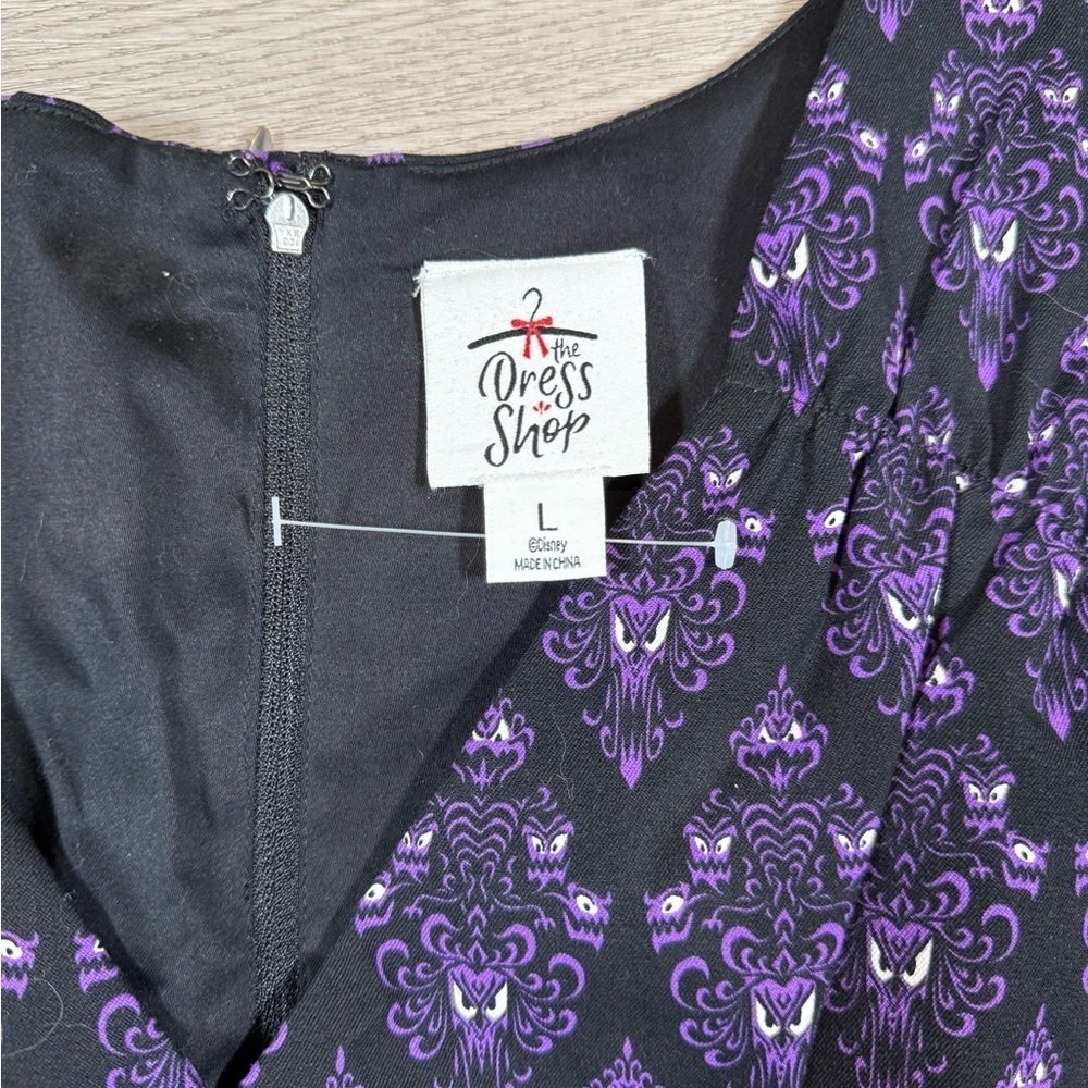 Disney Parks Dress Shop Haunted Mansion Wallpaper Midi Dress Womens large - Picture 2 of 4